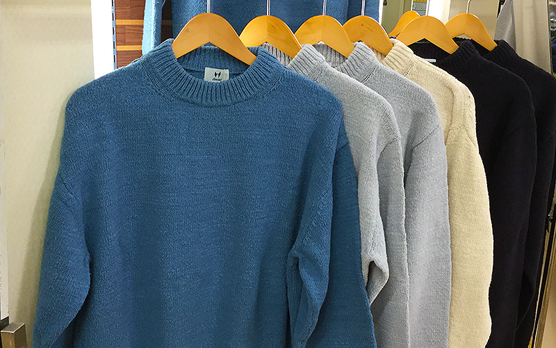 益久染織研究所 twine クルーネックセーター 益久染織研究所 twine クルーネックセーター
