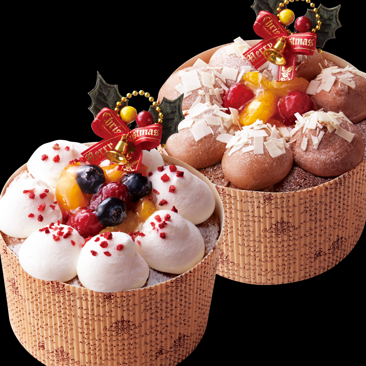 クリスマス シフォンケーキ フルーツ／チョコ