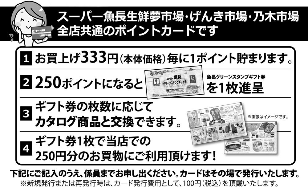 スーパー魚長ポイントカード
